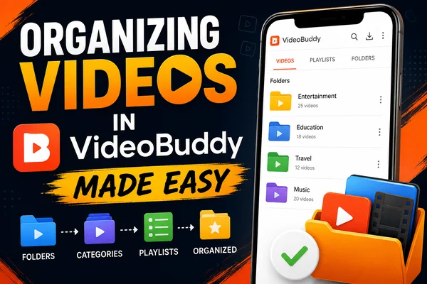 تنظيم الفيديوهات في VideoBuddy أصبح سهلاً